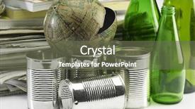  Presentation with recyclable - Colorful presentation theme enhanced with broken globe on the recyclable backdrop and a tawny brown colored foreground