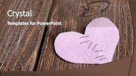  Presentation with broken heart - Beautiful presentation featuring broken heart and thread backdrop and a tawny brown colored foreground