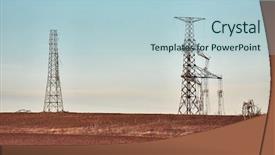  Presentation with high voltage - PPT layouts having broken high voltage electric line background and a light blue colored foreground