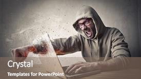  Presentation with broken home - Presentation design featuring broken home - effective action background and a gray colored foreground