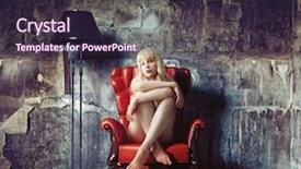  Presentation with broken home - Presentation design with broken home - young naked women sitting background and a wine colored foreground