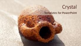  Presentation with antique - Audience pleasing slides consisting of broken jar - antique amphora in the sand backdrop and a lemonade colored foreground