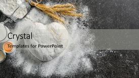  Presentation with composition of earth - PPT theme consisting of broken jar - composition with fresh raw dough background and a  colored foreground