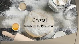  Presentation with dough - Amazing slide deck having broken jar - composition with fresh raw dough backdrop and a mint green colored foreground