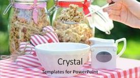  Presentation with jesus in the garden of getshame - Theme having broken jar - tasty breakfast in the garden background and a lemonade colored foreground