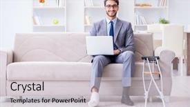  Presentation with broken home - PPT layouts with broken leg at home background and a light gray colored foreground