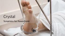  Presentation with broken leg - Beautiful PPT layouts featuring broken leg with metal fixator backdrop and a soft green colored foreground