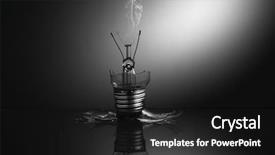 Presentation with smoking - Audience pleasing slide deck consisting of broken light bulb smoking backdrop and a dark gray colored foreground