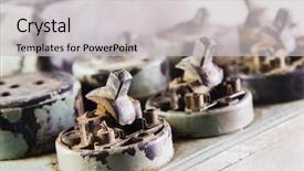  Presentation with switches - PPT theme having broken light-switches and sockets background and a  colored foreground