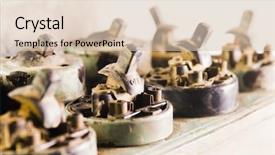  Presentation with switches - Colorful PPT layouts enhanced with broken light-switches and sockets backdrop and a  colored foreground