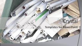  Presentation with light bulbs - Colorful slide set enhanced with broken lightbulb - discarded light bulbs at local backdrop and a light gray colored foreground