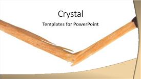  Presentation with break up broken heart - Cool new presentation theme with broken matchstick isolated on white backdrop and a white colored foreground