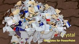  Presentation with broken glass - Presentation theme featuring broken-pieces-of-broken-glass background and a tawny brown colored foreground