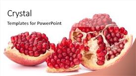  Presentation with pomegranate - Presentation with  background and a  colored foreground