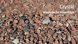  Presentation with ceramics - Cool new slides with broken pot - ancient ceramics shards backdrop and a coral colored foreground