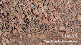  Presentation with ceramics - Slide set featuring broken pot - ancient ceramics shreds background and a coral colored foreground