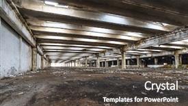  Presentation with pottery - Cool new theme with broken pottery - interior of old factory buildings backdrop and a dark gray colored foreground