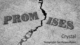  Presentation with crack - Slides featuring broken promises with crack background and a light gray colored foreground