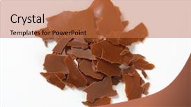  Presentation with chocolate hills bohol - Cool new slide deck with broken puzzle - heap of chocolate flakes backdrop and a red colored foreground