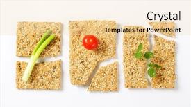  Presentation with turkish bread tiny bread sesame - Beautiful slides featuring broken puzzle - sesame crispy bread with vegetable backdrop and a  colored foreground