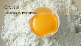  Presentation with broken egg - Colorful slide deck enhanced with broken-raw-chicken-egg backdrop and a yellow colored foreground