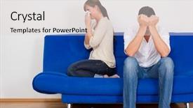  Presentation with relationship - Amazing PPT theme having broken relationship - problems backdrop and a light gray colored foreground