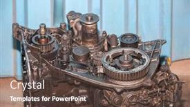  Presentation with car engine - Slide deck consisting of broken-second-hand-car-engine background and a tawny brown colored foreground