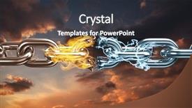  Presentation with blue orange - Cool new slides with broken silver metal chain backdrop and a tawny brown colored foreground