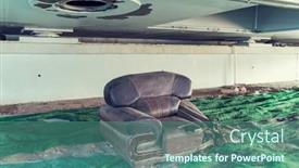  Presentation with broken bridge - Presentation having broken-sofa-is-under background and a ocean colored foreground