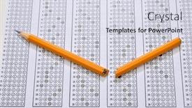  Presentation with frustration - Slide deck having broken-test-pencil-for-frustration background and a sky blue colored foreground