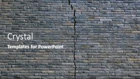  Presentation with broken wall - Slide deck enhanced with broken-very-old-bricks-wall background and a gray colored foreground