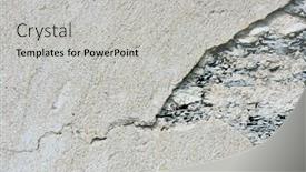  Presentation with broken wall - Colorful presentation design enhanced with broken-wall-close-up backdrop and a light gray colored foreground