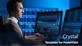  Presentation with global strategy - Slide set having broker-works-in-office-using background and a navy blue colored foreground