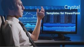  Presentation with global strategy - Slide deck consisting of broker-works-in-office-using background and a ocean colored foreground