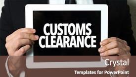  Presentation with brokerage - Slide deck enhanced with brokerage - customs clearance background and a tawny brown colored foreground