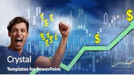  Presentation with brokerage - Amazing slide deck having brokerage - happy investor man backdrop and a ocean colored foreground