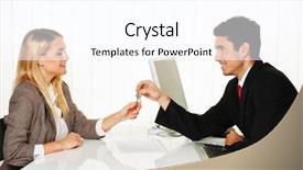  Presentation with housing - Audience pleasing theme consisting of brokerage - real estate brokers and tenants backdrop and a  colored foreground