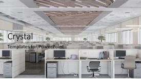  Presentation with stock trading - Presentation design with brokerage - stock trading center mixed media background and a light gray colored foreground