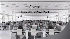  Presentation with stock trading - Presentation theme having brokerage - stock trading center mixed media background and a light gray colored foreground