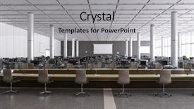  Presentation with brokerage - Colorful PPT theme enhanced with brokerage - stock trading center mixed media backdrop and a  colored foreground