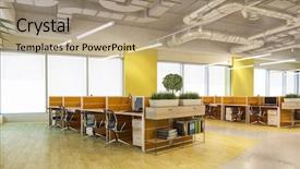  Presentation with stock trading - Presentation having brokerage - stock trading center mixed media background and a coral colored foreground