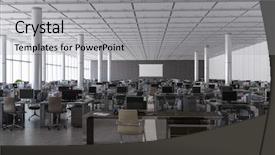  Presentation with stock trading - Beautiful slide deck featuring brokerage - stock trading center mixed media backdrop and a light gray colored foreground