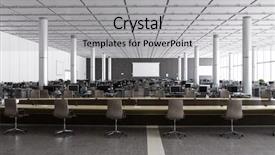  Presentation with brokerage - Audience pleasing PPT theme consisting of brokerage - stock trading center mixed media backdrop and a light gray colored foreground