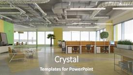  Presentation with stock trading - Cool new presentation theme with brokerage - stock trading center mixed media backdrop and a coral colored foreground