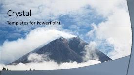  Presentation with volcanoes - Cool new presentation with bromo national park java indonesia backdrop and a light blue colored foreground