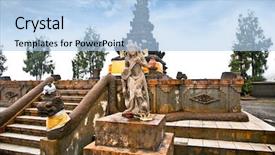  Presentation with hindu - Slides featuring bromo on east java indonesia background and a light blue colored foreground