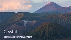  Presentation with indonesia - Theme featuring bromo-tengger-semeru-national-park background and a tawny brown colored foreground