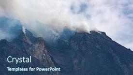  Presentation with java island - Cool new PPT theme with bromo-volcano-on-the-java backdrop and a ocean colored foreground