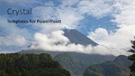  Presentation with java island - PPT layouts consisting of bromo-volcano-on-the-java background and a light blue colored foreground
