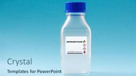  Presentation with chemical - PPT theme featuring bromomethane-dangerous-poisonous-gas background and a sky blue colored foreground